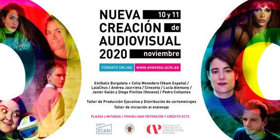 Las jornadas Nueva Creación Audiovisual 2020 se celebran en formato virtual en noviembre